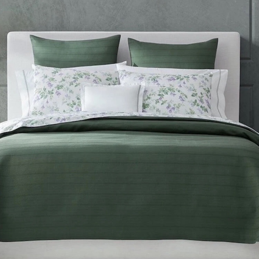 Matouk King Augusta Coverlet Green New